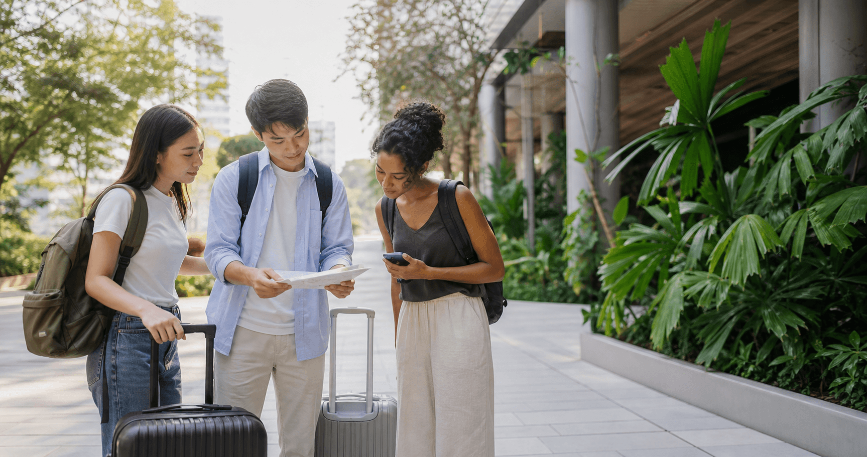 国际学生抵达马来西亚后的生活支持场景示意图